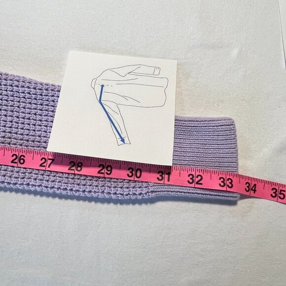 CORE life Size M Cozy Lilac Knit Sweater Coastal Grandma Vibes 100% Cotton - Picture 9 of 9
